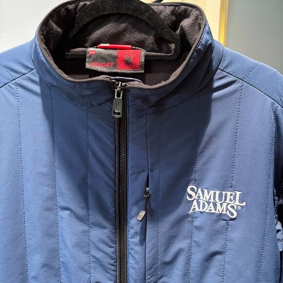 Vintage Spyder X Samuel Adams Blue Full Zip Insulated Ski Jacket XL - Picture 3 of 12